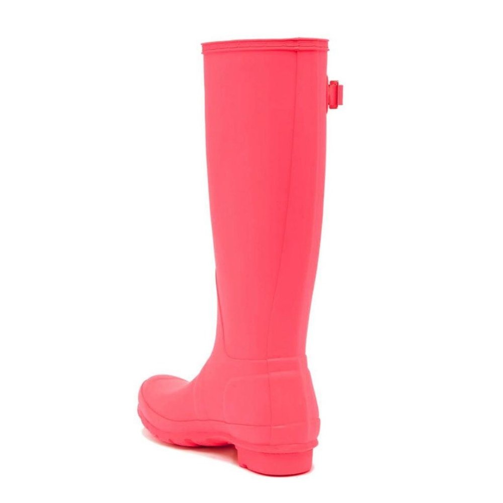 Hunter Tall Waterproof Rain Boot Neon Pink 5 - Picture 2 of 11